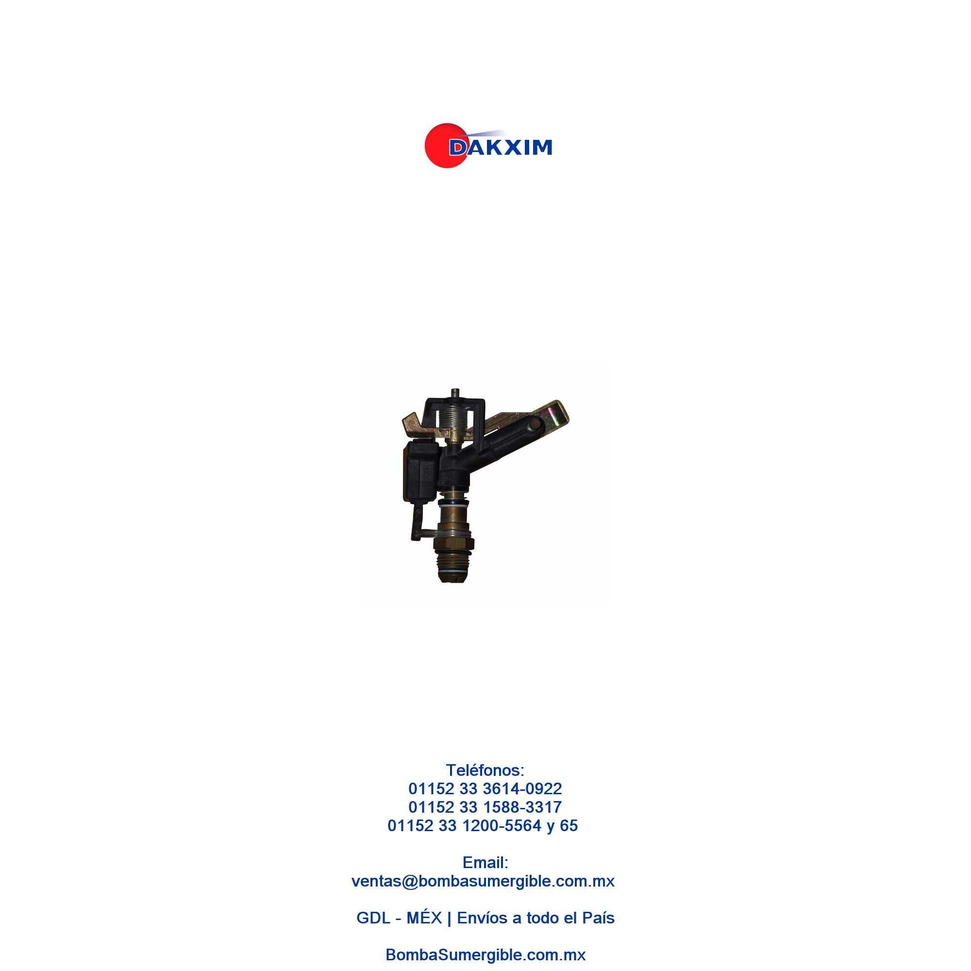 Aspersor De Riego Agricola Ecomaqmx 1/2 9-14m Radio Ecomaqmx $699 MXN