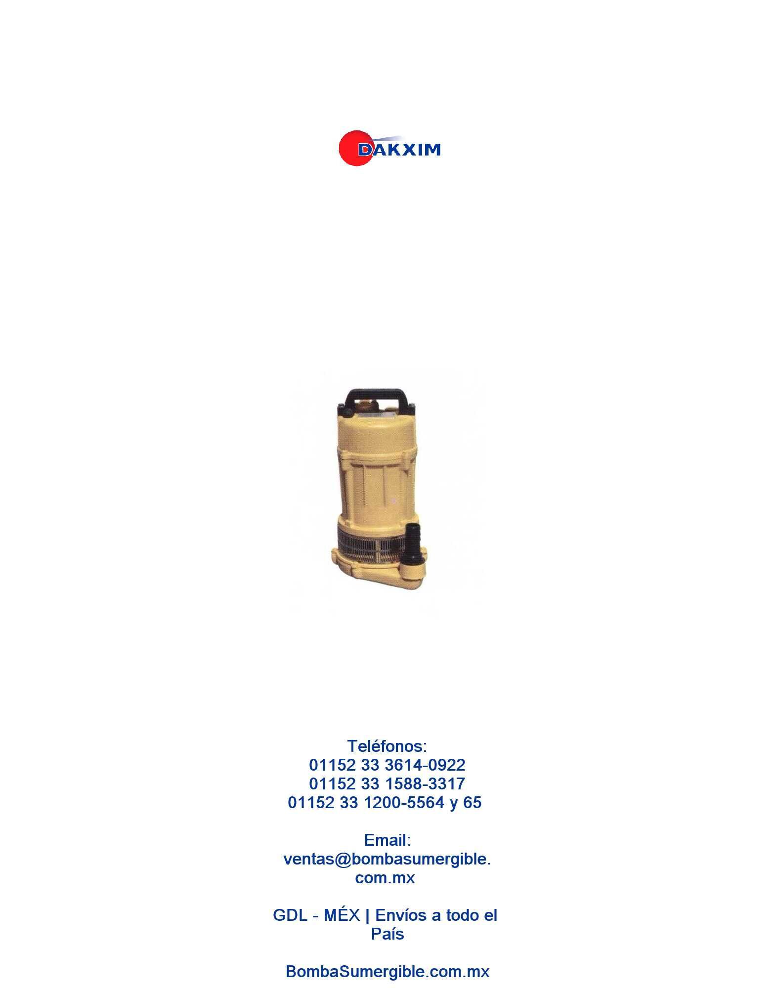 Bomba Sumergible 3/4hp Qdx10-12-0.55t Shimge Con Flotador $2070 MXN