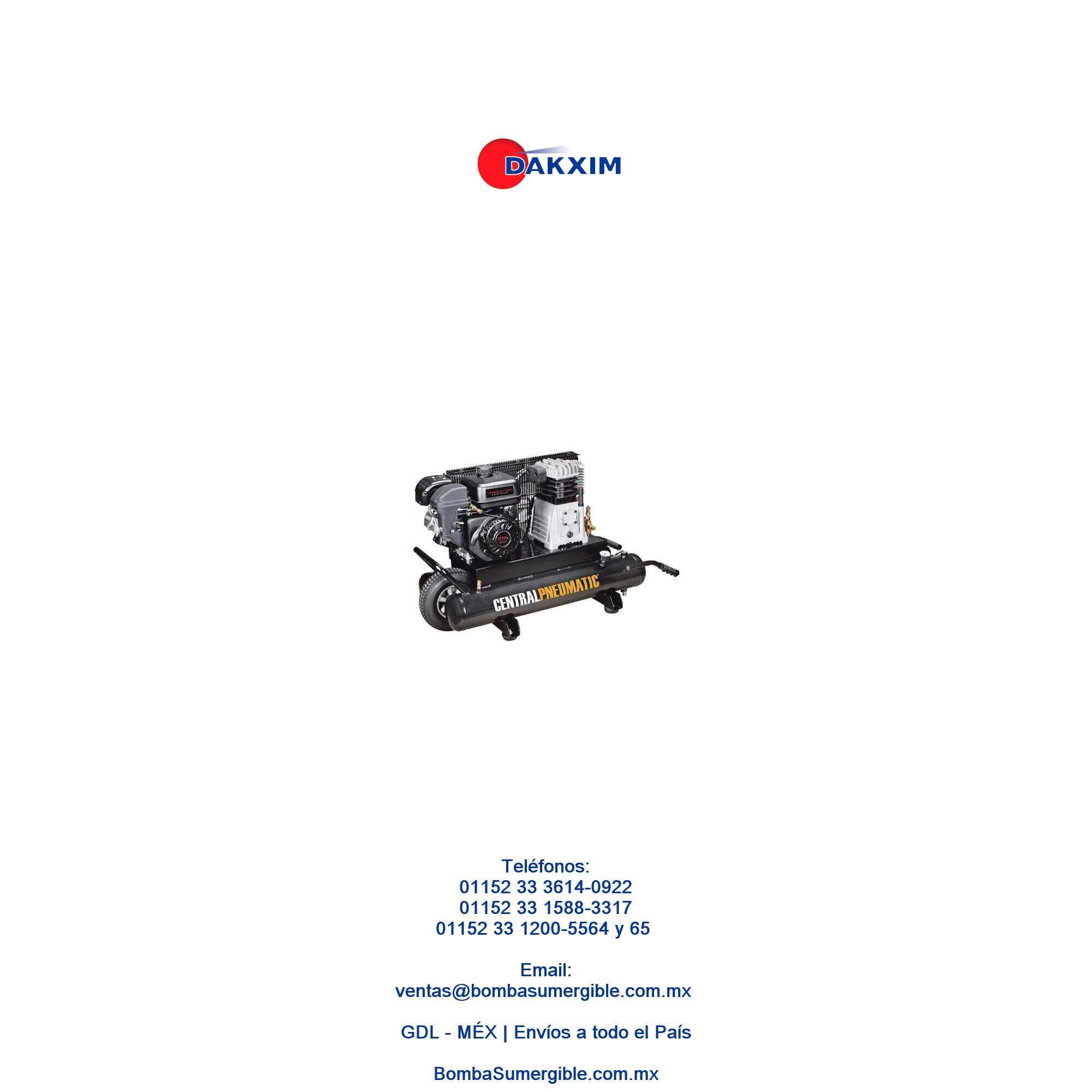 Compresor A Gasolina Portatil 9 Gal 212cc 135 Psi De Carreta $17500 MXN
