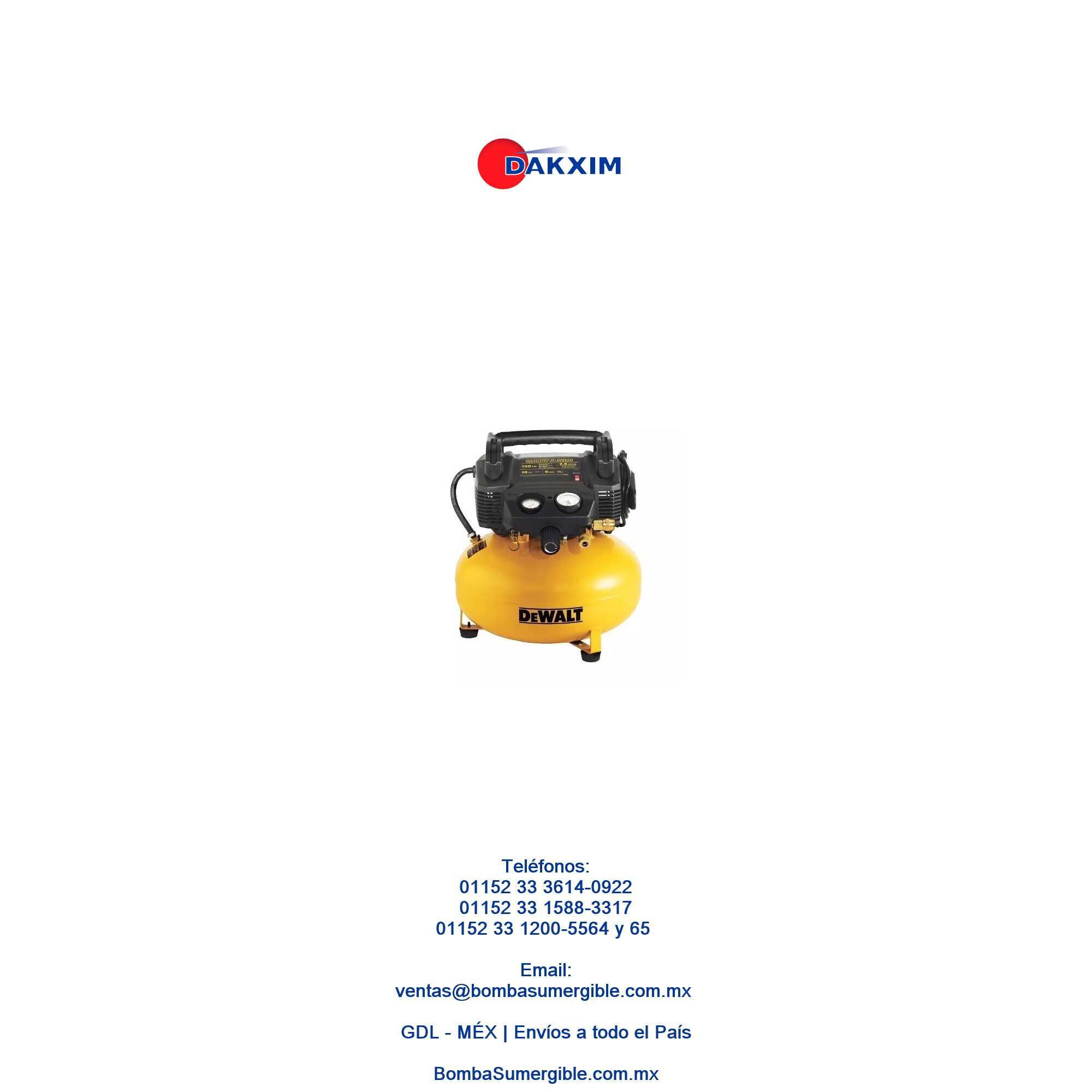 Compresor De Aire 1.5 Hp 23 Litros Dona D2002m-wk Dewalt $5999 MXN