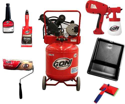 Compresor Goni 100 Litros 1 Hp 9304 + Regalos Y Pistola $11068 MXN