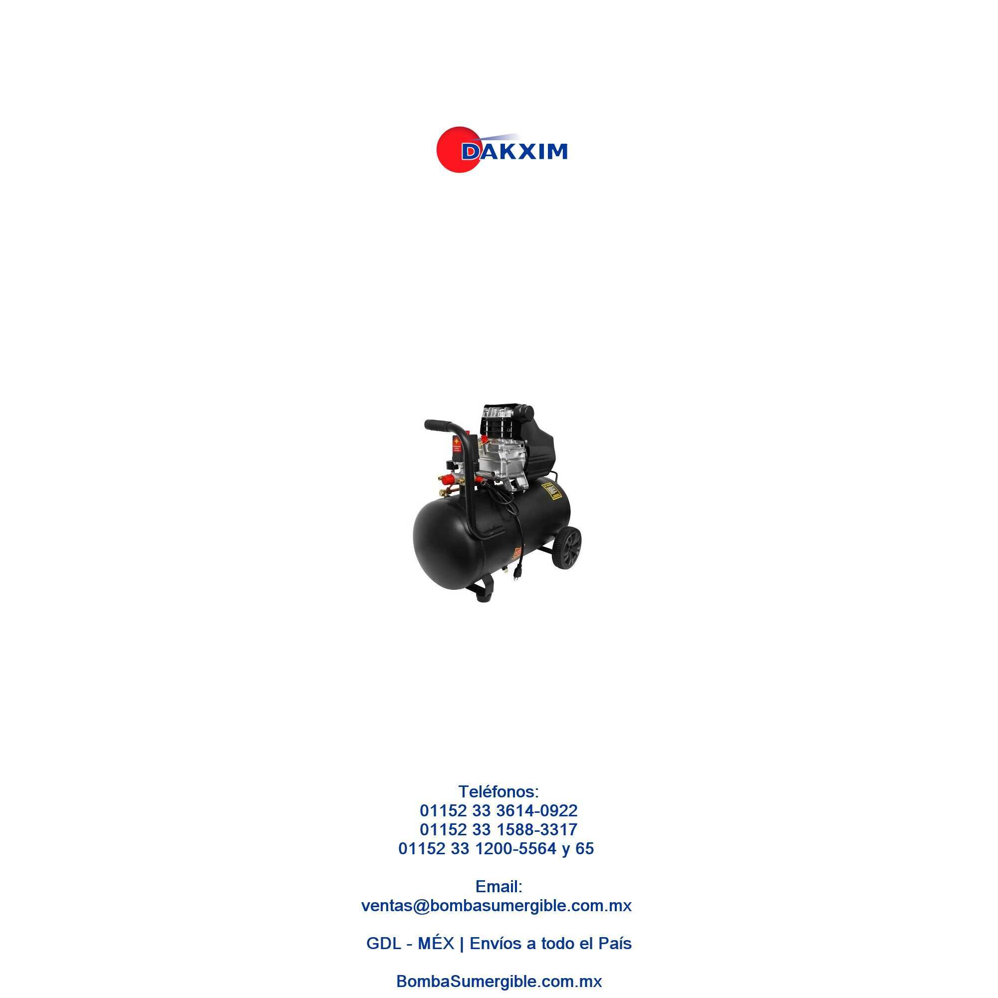 Compresora Compresor De 3 Hp Con Tanque 50 Litros Mikels $4219 MXN