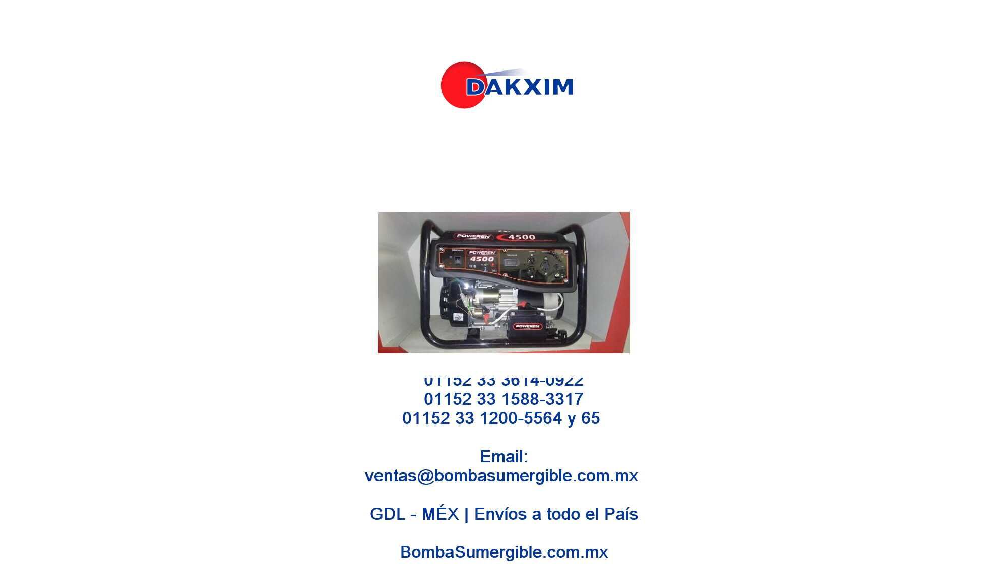 Generador De Luz 4500 Watts A/electrico Marca Poweren $12600 MXN
