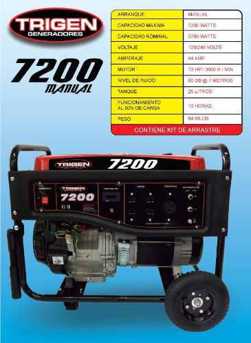 Generador O Planta De Luz Gasolina 7200 Wtts Arranque Manual $14200 MXN