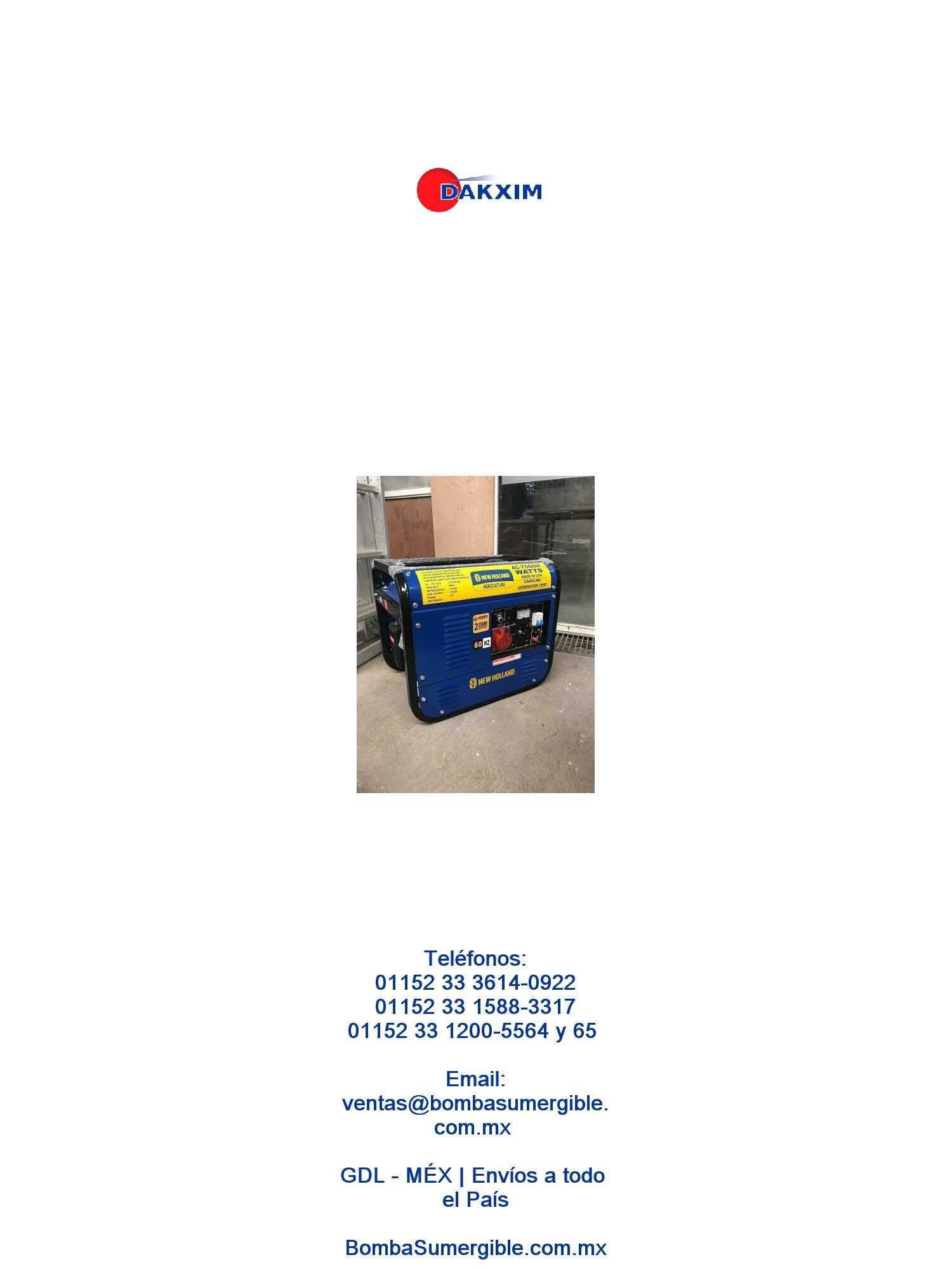 Generador Planta De Luz A Gasolina 7500w - 110/220/380v 15hp $18850 MXN