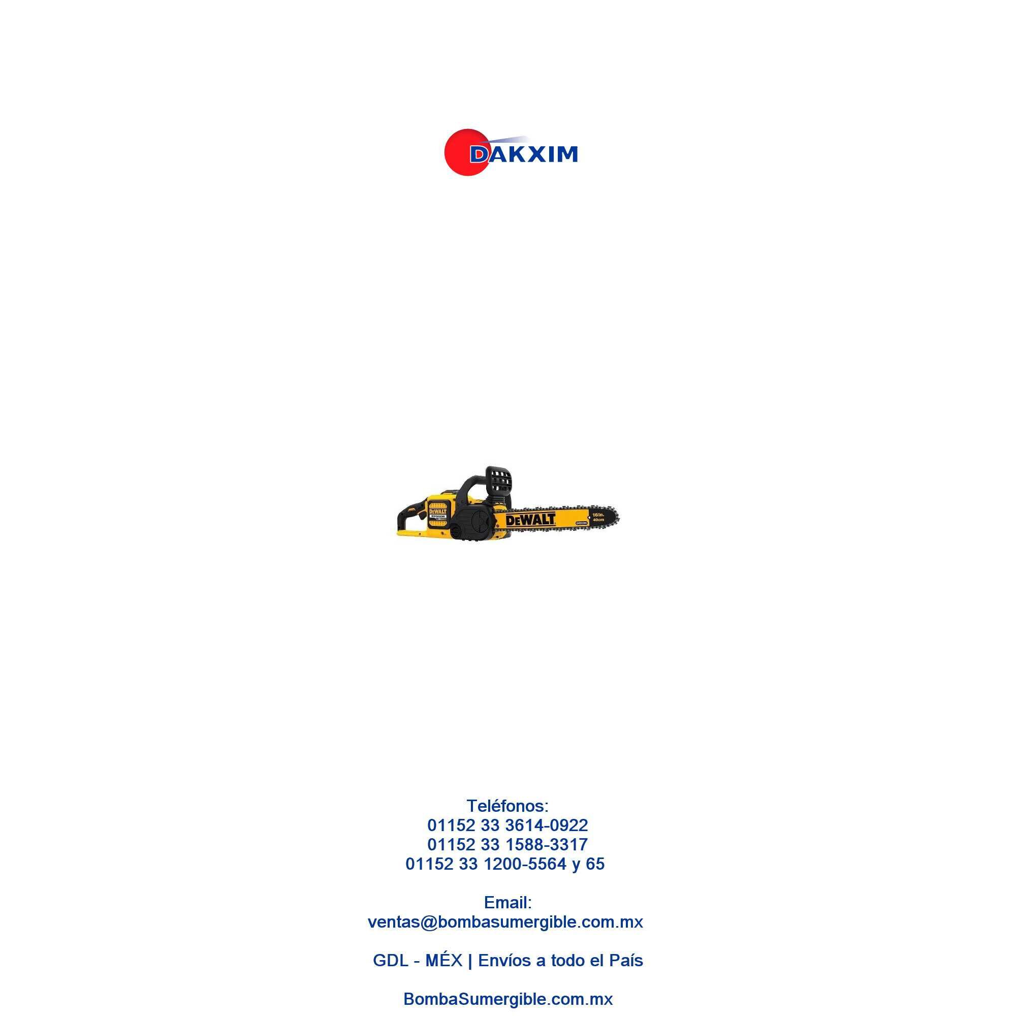 Motosierra Inalambrica Dewalt Dccs670 X 1 Flexvolt 60 V $7999 MXN