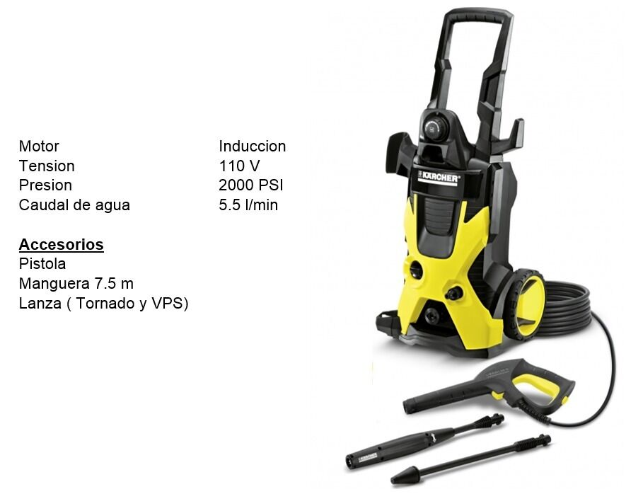 Hidrolavadora Karcher K5 Mx 2000 Psi ( Líder Mundial). $ 7