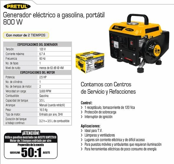 770.00 Generadores de Luz